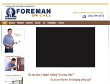 Tablet Screenshot of foremanoncall.com